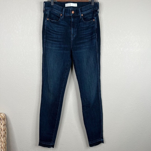 AYR Womens Riser Jeans Size 29 Psychic City Blue Dark Wash Released Hem‎ Skinny
